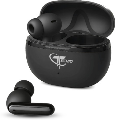 Techio NIRVANA ION EARBUD, WITH 40Hrs OF PLAYBACK Bluetooth(Black, True Wireless)