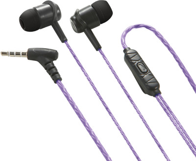 MZ M108 (Stereo Earphone) Strong Bass Stereo HD Wired(Purple, Black, In the Ear)