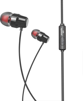 SIGNATIZE Ear Earphones with Built in Mic, 10 mm Driver, Powerful bass and Clear Sound Wired without Mic Headset(Black, In the Ear)