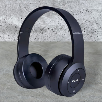 house of common Wireless Audio Headphones with Mic & Extended Battery Duration_VA Bluetooth & Wired(Black, On the Ear)