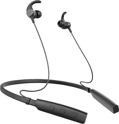 ZTNY Bluetooth Neckband Earphone with Mic, Stereo Sound for Sports, Gym & Travelling Bluetooth(Black, On the Ear)