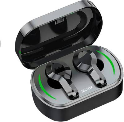 TecSox Slider Wireless Earbuds| IPX Truly Wireless | 20hrs Best Low Latency Gaming TWS Bluetooth Headset