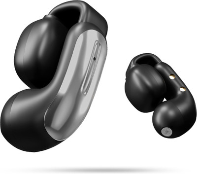 PTron Bassbuds Vortex w/ 50Hrs Playtime, Open-Earclips, Pristine Audio, AI-ENC Calls Bluetooth(Black, True Wireless)