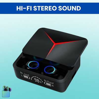 SACRO M90 Wireless Earbuds Slide Design With LED Display, HD Quality Sound & VoiceQ17 Bluetooth(Black, True Wireless)