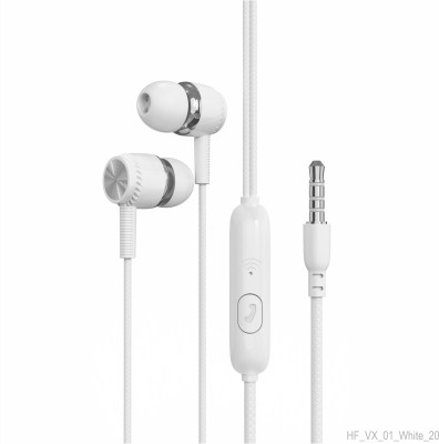 Zusix VX 01 - Rich Sound Experience with 3.5mm Jack Wired Earphone Wired(White, In the Ear)