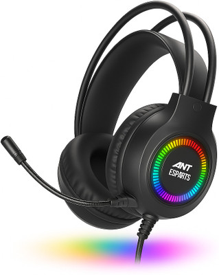 Ant Esports Ant H580 Gaming for PS4 PC Xbox one PS5 Switch Laptop, Over Ear Headphones Wired Wired Gaming(Black, On the Ear)