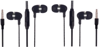 MYRA Combo Universal Earphone 2pcs in Packing Wired(Black, Black, In the Ear)