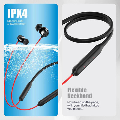 NDKART Magnetic power off/on 48hr playtime Bullets Wireless Z Bass Edition Neckband Bluetooth(Black, Red, True Wireless)