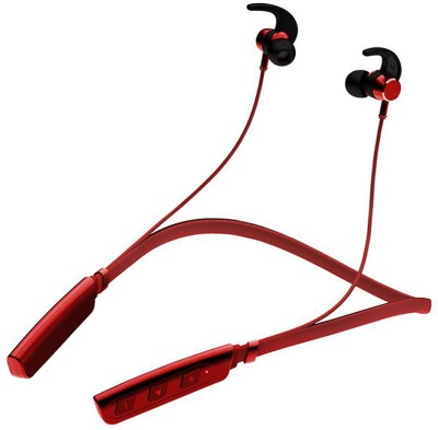 IZWI Wireless Neckband Bluetooth-compatible Music Sports Running Headset Bluetooth Headset(Red, In the Ear)