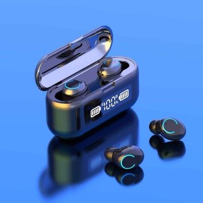 GUGGU UKT_417E_TWS F9 Wireless Earbuds Bluetooth Headset Bluetooth Headset(Black, True Wireless)
