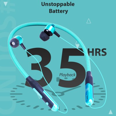 liluns 35 Hours Play Noise Cancellation Bluetooth Wireless Bluetooth Headset(Green, In the Ear)