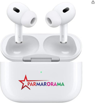 Parmarorama Air-hopes Pro Wire Charging Case With Active Noise Cancellation Wireless EarBuds Bluetooth Gaming(White, In the Ear)