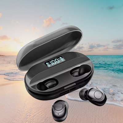 GUGGU N66_T2 Wireless Earbuds with Bluetooth 5.0 & Digital Display Bluetooth(Black, In the Ear)