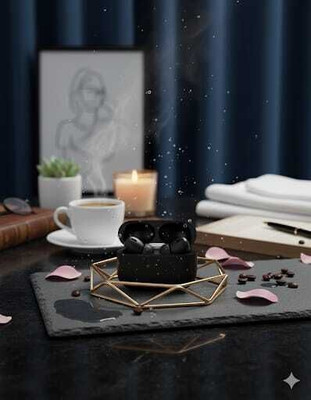 DINESH TWS AIRPOD black Earbud Bluetooth (Black, True Wireless)as48 Bluetooth(Black, True Wireless)