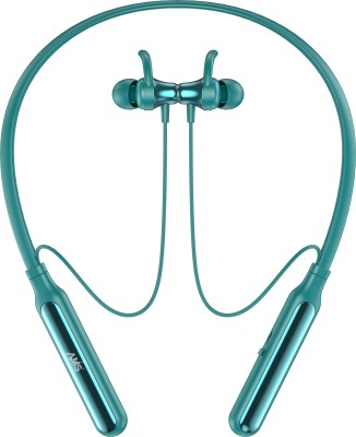 AAMS Vibration Call Alert Wireless Neckband 72Hrs Playtime With HD Sound, Magnetic Bluetooth Headset(Green, In the Ear)