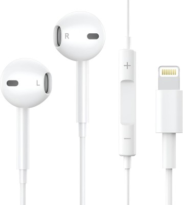 MARS Wired In-Ear Earphone With Lightning Connector, MFI certified - Mic Wired(White, In the Ear)