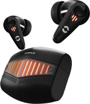 HOPPUP Gaming Earbuds with 35MS Low Latency, 13MM Drivers & Quad Mic ENC Bluetooth(Black, Grey, True Wireless)