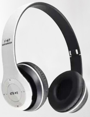 Mrs Simin P47 White 5.0+EDR With Mic & FM+SD Card Support With 6 Hour Battery Backup Bluetooth(White, True Wireless)