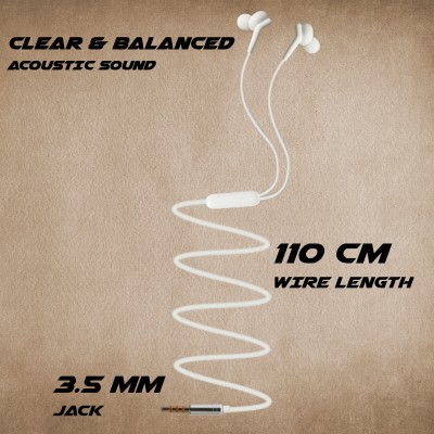 D1Y3 S-10, White Wired Handfree Earphone Lead Wired Headset(Multicolor, In the Ear)