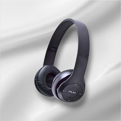 TWS Recharge-Friendly Headphones with Mic, SD Card & Long Playtime_BJ Bluetooth & Wired(Black, On the Ear)
