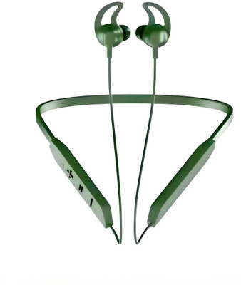 SYARA Bluetooth Headset Neckband with mic BT-Max 30H Playtime & Calling VibrationP228 Bluetooth(Green, True Wireless)