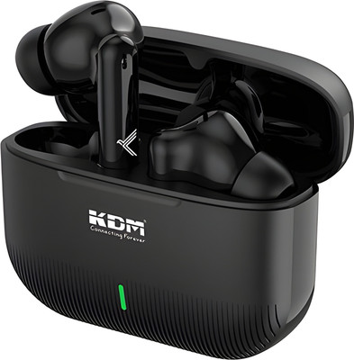 KDM E1 Leo Pods Wireless V5.4 Upto 30 HRS Music Time 250mAh Battery Bluetooth(Black, True Wireless)
