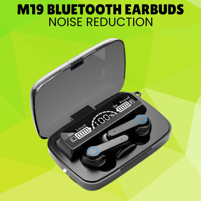 SACRO M19 Wireless (Earbuds) TWS 5.1 Large Dual LED Display & Bluetooth HeadphonesZ18 Bluetooth(Black, True Wireless)