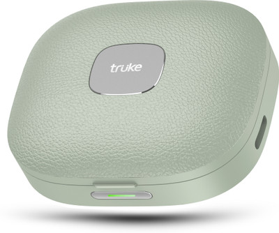 truke Mega 9 Buds w/ 24-bit Spatial Sound, 70H battery, Leather finish, 13mm Speakers Bluetooth(Forest Green, True Wireless)