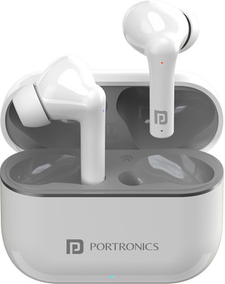 Portronics Harmonics Twins S6 Smart TWS Earbuds with 50Hrs Playtime Bluetooth(White, True Wireless)