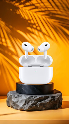 SAIBABA AirRode Pro (2nd generation) ANC,Touch Control (USB-C) Bluetooth(White, In the Ear)