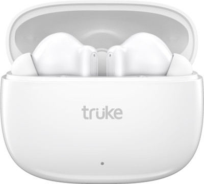 truke Buds Elite with 10mm Driver, 70Hrs Battery, Volume Control, 2-Mic ENC, Game Mode Bluetooth(White, True Wireless)