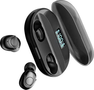 NKL LED Display 014 Earbuds Power Bank With Portable Charging Case Bluetooth(Black, True Wireless)