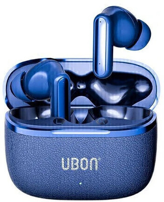 renotch UBON J27 Air Music, IPX5, HD Sound v5.3, 36 Hr Playtime AI And ANC Enable Bluetooth(Navy Blue, In the Ear)