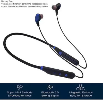 NICK JONES Wireless in Ear Bluetooth Neckband with ENC Mic Bluetooth(Blue, In the Ear)