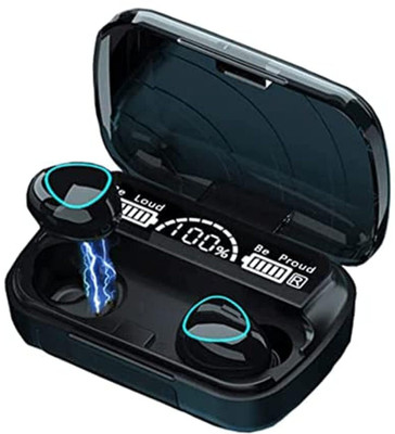 vidhya virat M10 TWS Bluetooth Earbuds with LED Display Charging Case Bluetooth(Black, In the Ear)