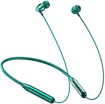ROKAVO Top Selling Fashion Design neckband Headset Heavy OG Bass Earphones Headphones Bluetooth Headset(Green, In the Ear)