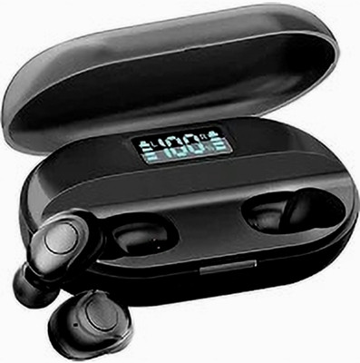 GUGGU T2 TWS Earbuds: 26hr Playback, Bluetooth 5.1, iOS/Android Compatible VIP58 Bluetooth(Black, In the Ear)