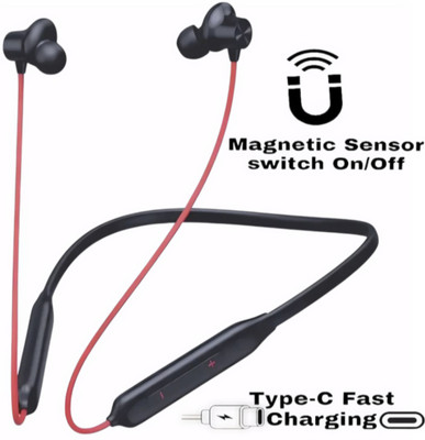 GDS Wireless Neckband, 58Hrs Playtime, Double EQ Mode, Fast Charging_2T Bluetooth & Wired(Red, In the Ear)