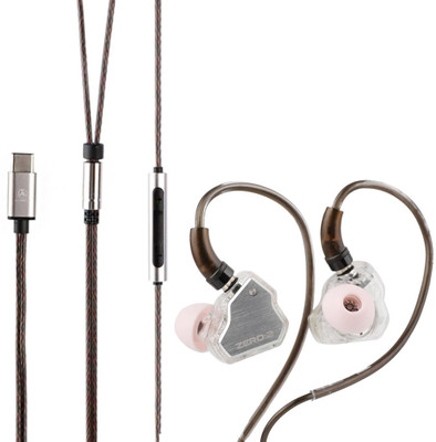 Concept Kart 7HZ Salnotes Zero2 Wired IEM with Mic Type-C Connectivity Wired(Silver, In the Ear)