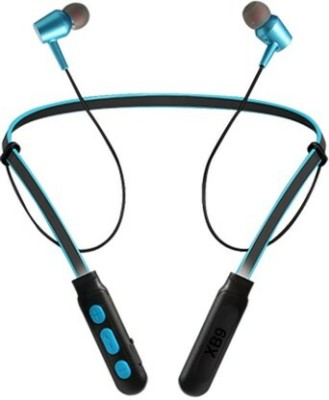Azkiya YMK_504H B11 Neck Band Bluetooth Headset Bluetooth Headset Bluetooth Headset(Blue, In the Ear)
