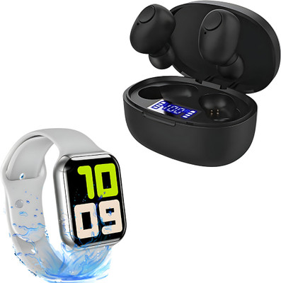 Elevea Combo C843 TWS Bluetooth Earbuds & Touchscreen Smartwatch - 15 Years Warranty Bluetooth(Black, In the Ear)