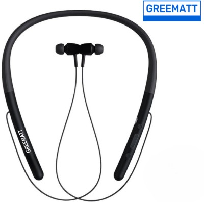 GREE MATT 48 Hour Battery Backup hi-Bass Super Stario Sound Wireless Bluetooth g25 Bluetooth Headset(Black, In the Ear)