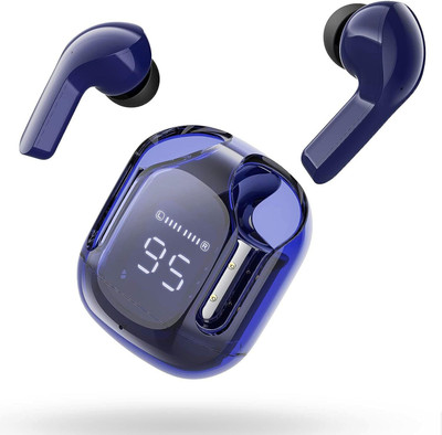 U.R.M. Enterprises T12 Max Crystal Wireless Earbuds, Bluetooth Headphones with ENC Noise Canceling Bluetooth(Black, In the Ear)