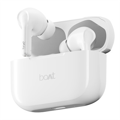 boAt Airdopes 161/163 with ASAP Charge & 40 HRS Playback Bluetooth(Pearl White, True Wireless)