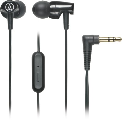 Audio Technica ATH CLR100iS BK Wired(Black, In the Ear)