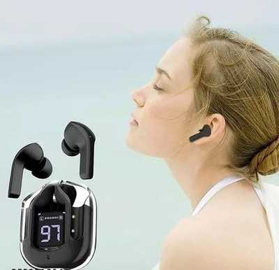 Mid Light Premium design UltraPods Buds EP07 Transparent With Charging Case M65 Bluetooth(Black, True Wireless)