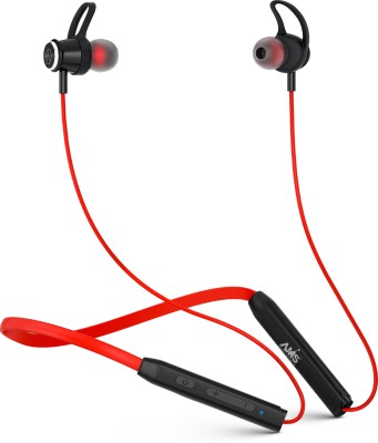 AAMS NB34 In Ear Neckband 22Hrs Playtime with ENC, BT V5.2,13mm Driver,Deep Bass Bluetooth(Red, In the Ear)