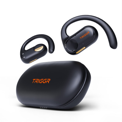 TRIGGR Ergobuds 1 OWS with FocalWave Tech, 48Hr Battery, Quad Mic ENC, Rapid Pair, v5.4 Bluetooth(Black, True Wireless)