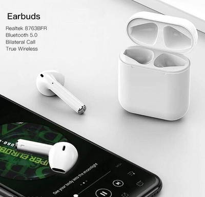 Gadget Master twins i12 bluetooth headphone wireless Bluetooth(White, In the Ear)