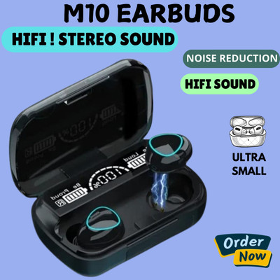 GUGGU M10 Wireless Earbuds TWS 5.1 LED Digital Display Touch Bluetooth HeadphoneK79 Bluetooth(Multicolor, True Wireless)